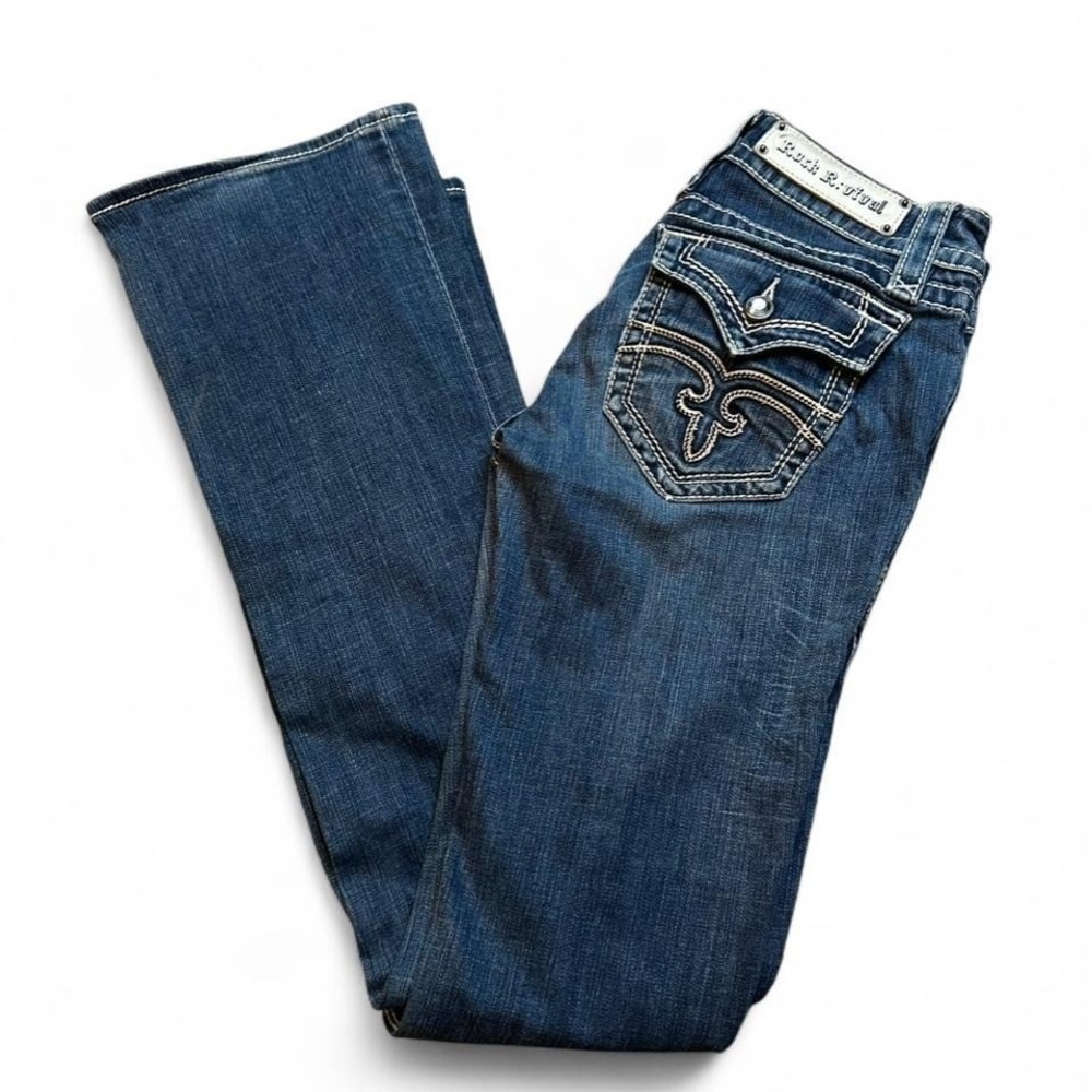 Rock Revival Celine bootcut denim western punk blue jeans size 28
